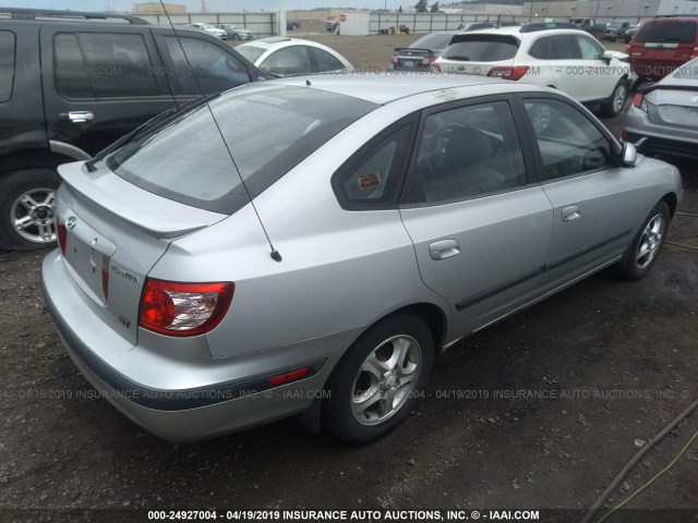 KMHDN56D15U163651 - 2005 HYUNDAI ELANTRA GLS/GT GRAY photo 4