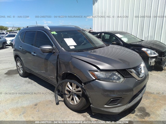 5N1AT2ML2FC780307 - 2015 NISSAN ROGUE S/SL/SV GRAY photo 1