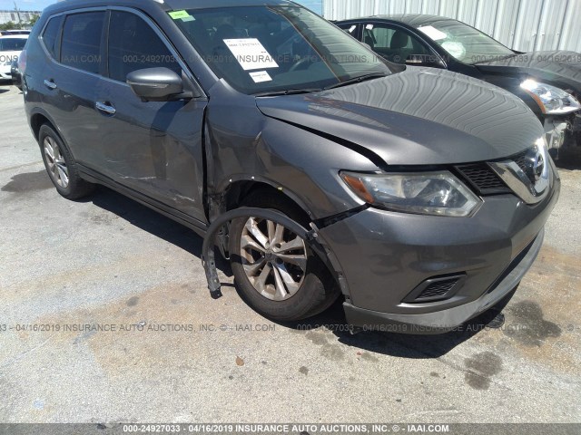 5N1AT2ML2FC780307 - 2015 NISSAN ROGUE S/SL/SV GRAY photo 6