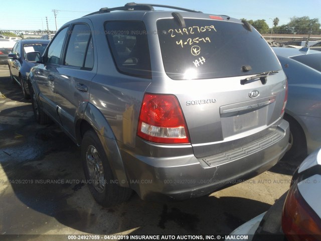 KNDJD733165577882 - 2006 KIA SORENTO EX/LX GRAY photo 3