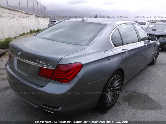 WBAKB4C50CC576690 - 2012 BMW 740 LI GRAY photo 4