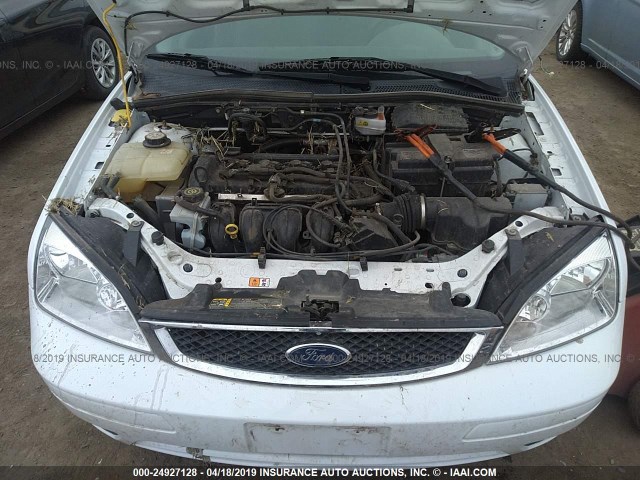 1FAHP37N97W227041 - 2007 FORD FOCUS ZX5/S/SE/SES WHITE photo 10