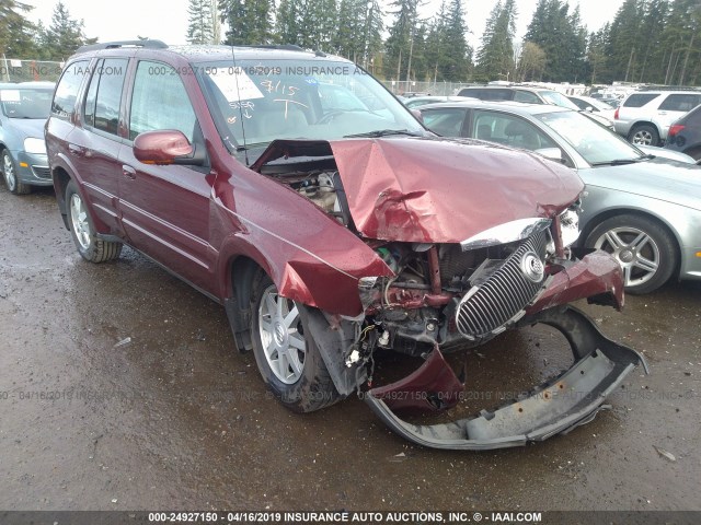 5GADS13S742440971 - 2004 BUICK RAINIER CXL MAROON photo 1