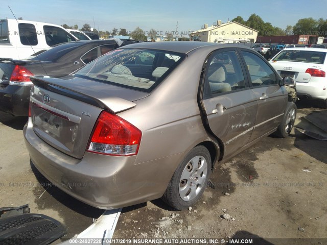 KNAFE122285579956 - 2008 KIA SPECTRA EX/LX/SX BEIGE photo 4