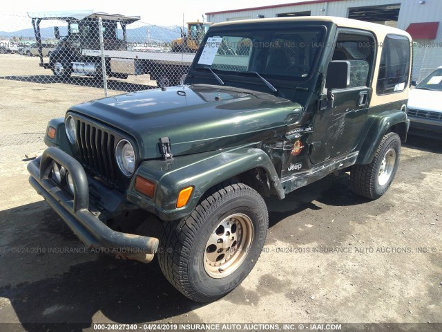 1J4FY49S0WP798735 - 1998 JEEP WRANGLER / TJ SAHARA GREEN photo 2