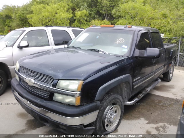 1GCGK13U55F900359 - 2005 CHEVROLET SILVERADO K1500 HEAVY DUTY BLUE photo 2