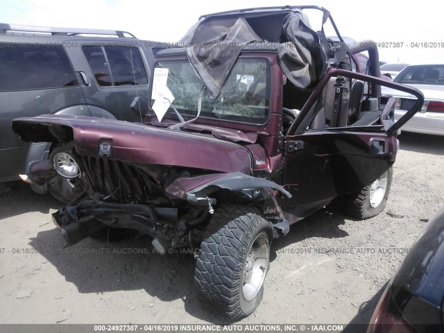 1J4FA49S53P351995 - 2003 JEEP WRANGLER / TJ SPORT PURPLE photo 2