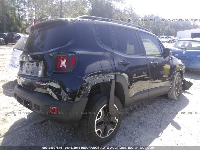 ZACCJBCT5GPD76533 - 2016 JEEP RENEGADE TRAILHAWK BLACK photo 4