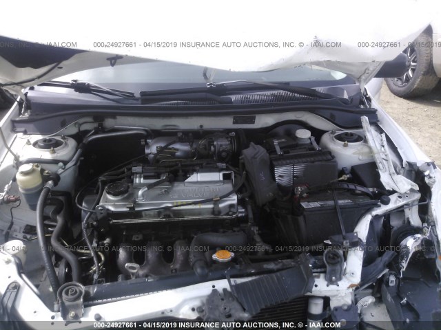 JA3AJ26E35U034903 - 2005 MITSUBISHI LANCER ES WHITE photo 10