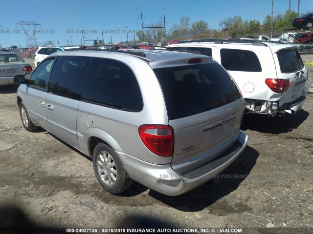 2C8GP74L52R582918 - 2002 CHRYSLER TOWN & COUNTRY EX SILVER photo 3