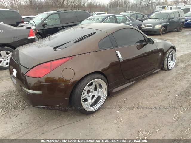 JN1AZ34D84M100244 - 2004 NISSAN 350Z COUPE BROWN photo 4