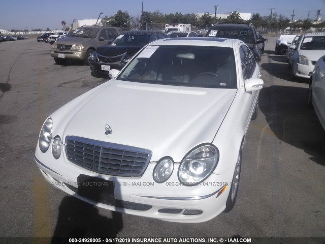 WDBUF56J36A757750 - 2006 MERCEDES-BENZ E 350 WHITE photo 2