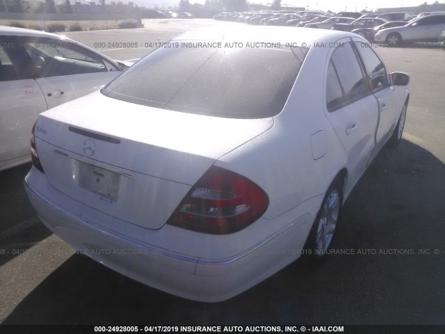 WDBUF56J36A757750 - 2006 MERCEDES-BENZ E 350 WHITE photo 4