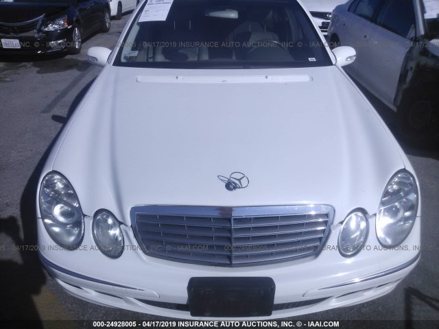 WDBUF56J36A757750 - 2006 MERCEDES-BENZ E 350 WHITE photo 6