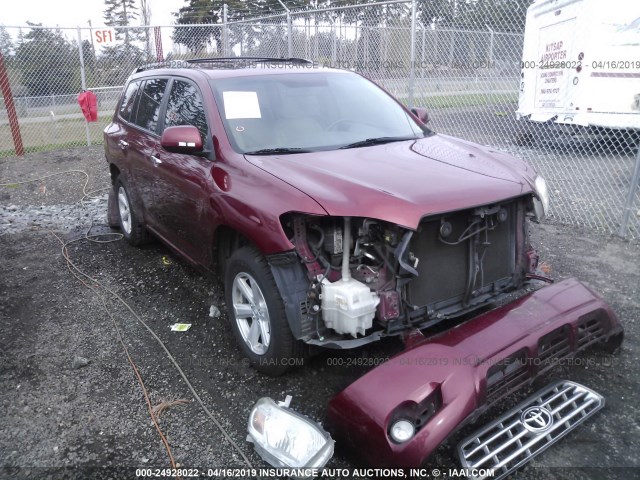 5TDJK3EH8AS037990 - 2010 TOYOTA HIGHLANDER SE RED photo 1