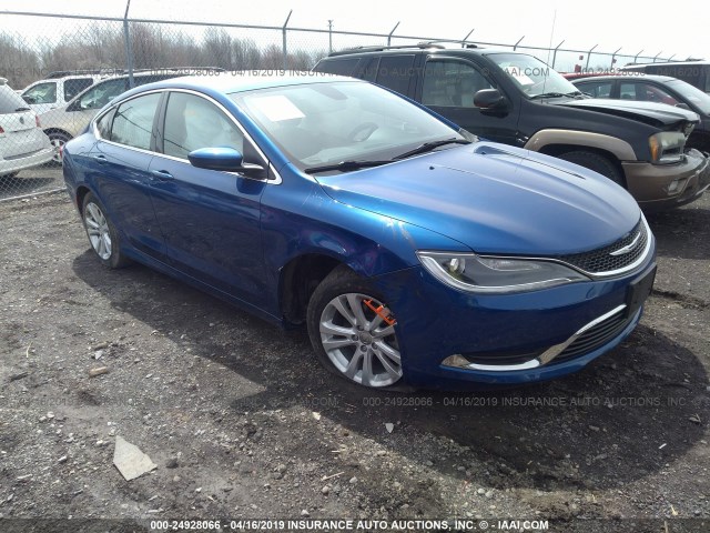 1C3CCCABXFN558430 - 2015 CHRYSLER 200 LIMITED BLUE photo 1