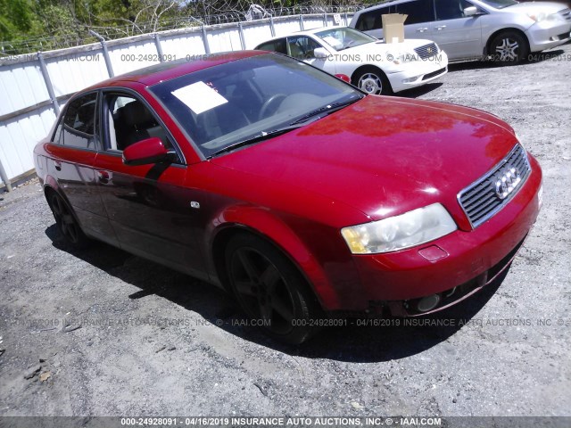 WAULC68E73A373524 - 2003 AUDI A4 1.8T QUATTRO RED photo 1