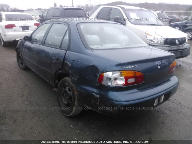 1Y1SK5284YZ402769 - 2000 CHEVROLET GEO PRIZM LSI BLUE photo 3