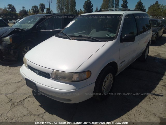 4N2DN1111VD829866 - 1997 NISSAN QUEST XE/GXE WHITE photo 2