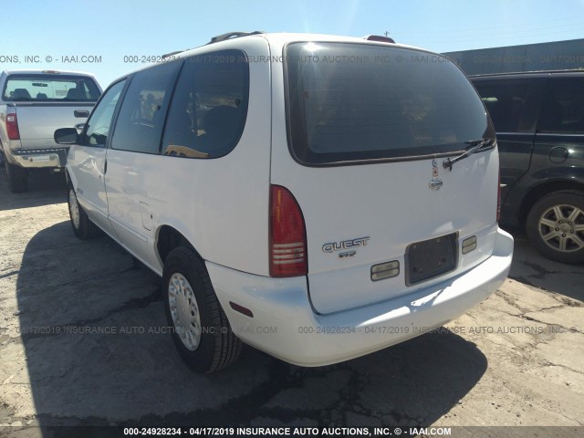 4N2DN1111VD829866 - 1997 NISSAN QUEST XE/GXE WHITE photo 3