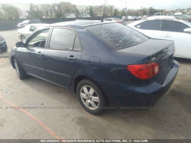 1NXBR32E13Z063982 - 2003 TOYOTA COROLLA CE/LE/S BLUE photo 3