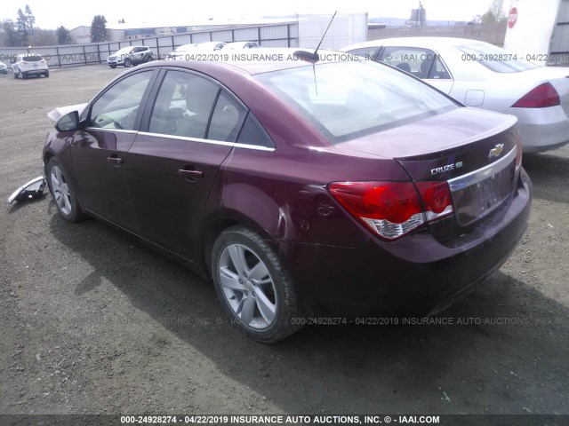 1G1P75SZXF7242175 - 2015 CHEVROLET CRUZE RED photo 3