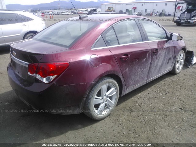 1G1P75SZXF7242175 - 2015 CHEVROLET CRUZE RED photo 4