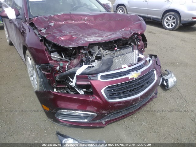 1G1P75SZXF7242175 - 2015 CHEVROLET CRUZE RED photo 6