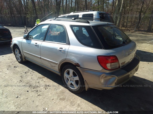 JF1GG68522H837050 - 2002 SUBARU IMPREZA OUTBACK SPORT SILVER photo 3