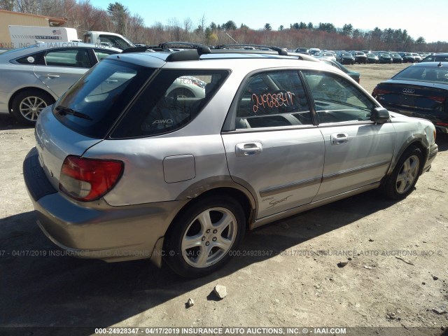 JF1GG68522H837050 - 2002 SUBARU IMPREZA OUTBACK SPORT SILVER photo 4