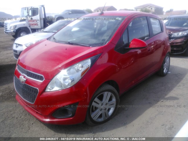 KL8CD6S9XDC531073 - 2013 CHEVROLET SPARK 1LT RED photo 2