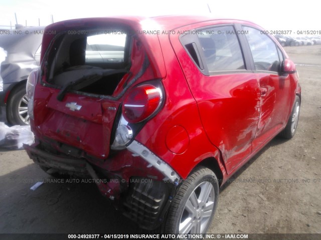 KL8CD6S9XDC531073 - 2013 CHEVROLET SPARK 1LT RED photo 4