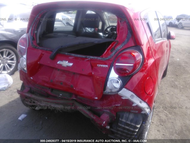 KL8CD6S9XDC531073 - 2013 CHEVROLET SPARK 1LT RED photo 6