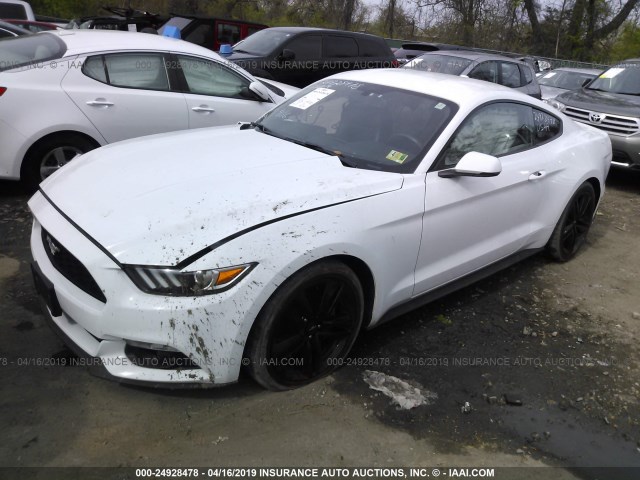 1FA6P8TH9G5272118 - 2016 FORD MUSTANG WHITE photo 2