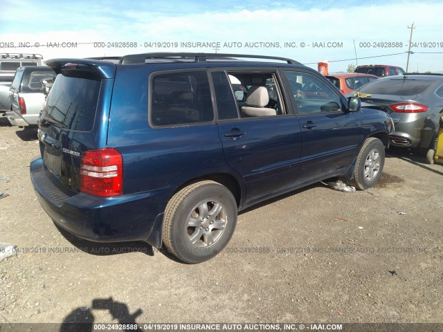 JTEGF21A330110007 - 2003 TOYOTA HIGHLANDER LIMITED BLUE photo 4