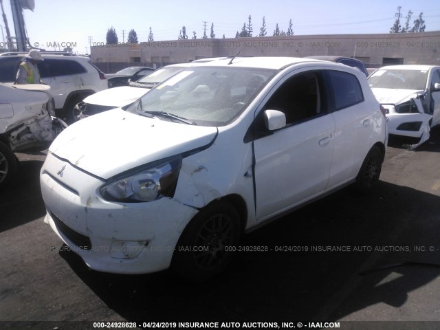 ML32A3HJ4EH008683 - 2014 MITSUBISHI MIRAGE DE WHITE photo 2