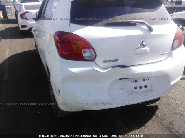 ML32A3HJ4EH008683 - 2014 MITSUBISHI MIRAGE DE WHITE photo 6