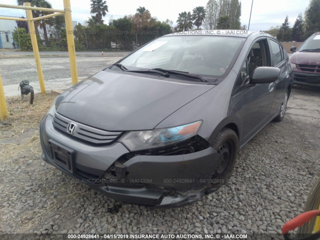 JHMZE2H56AS041368 - 2010 HONDA INSIGHT LX GRAY photo 2