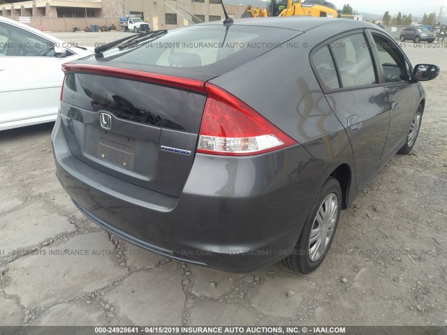 JHMZE2H56AS041368 - 2010 HONDA INSIGHT LX GRAY photo 4