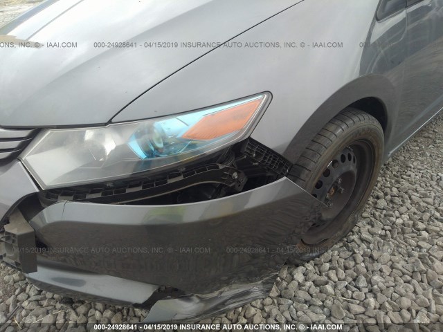 JHMZE2H56AS041368 - 2010 HONDA INSIGHT LX GRAY photo 6