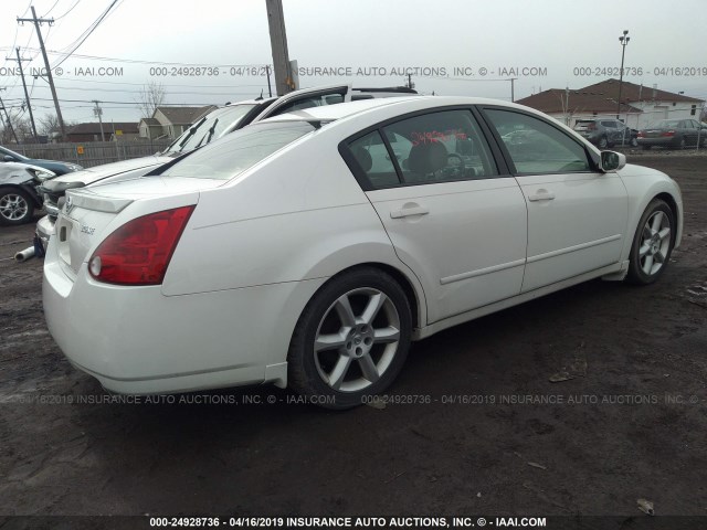 1N4BA41E54C850353 - 2004 NISSAN MAXIMA SE/SL WHITE photo 4