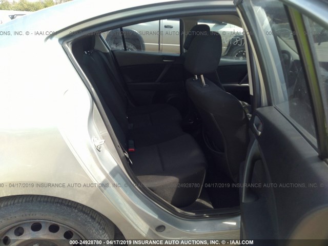 JM1BL1UG3C1589282 - 2012 MAZDA 3 I SILVER photo 8