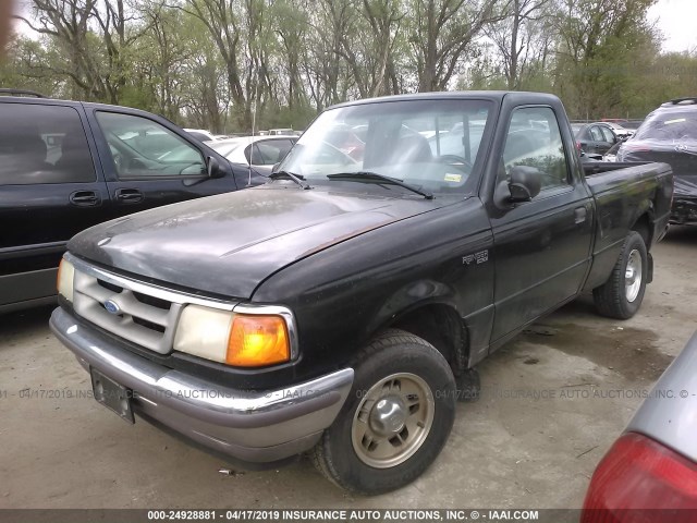 1FTCR10A3VUA16436 - 1997 FORD RANGER BLACK photo 2