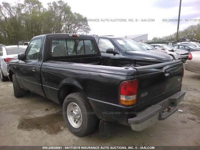 1FTCR10A3VUA16436 - 1997 FORD RANGER BLACK photo 3