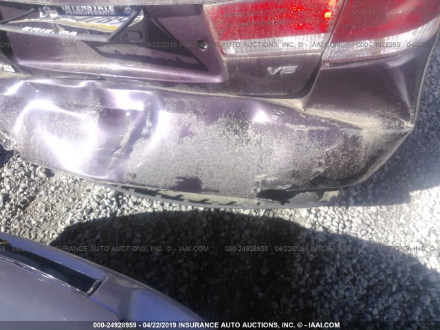 5NPEU46F76H089669 - 2006 HYUNDAI SONATA GLS/LX PURPLE photo 6