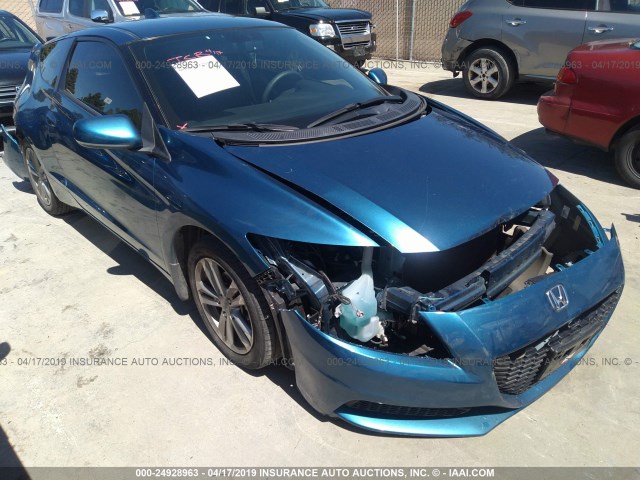 JHMZF1D44DS000360 - 2013 HONDA CR-Z BLUE photo 1