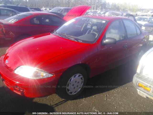 1G1JC524717406156 - 2001 CHEVROLET CAVALIER CNG RED photo 2