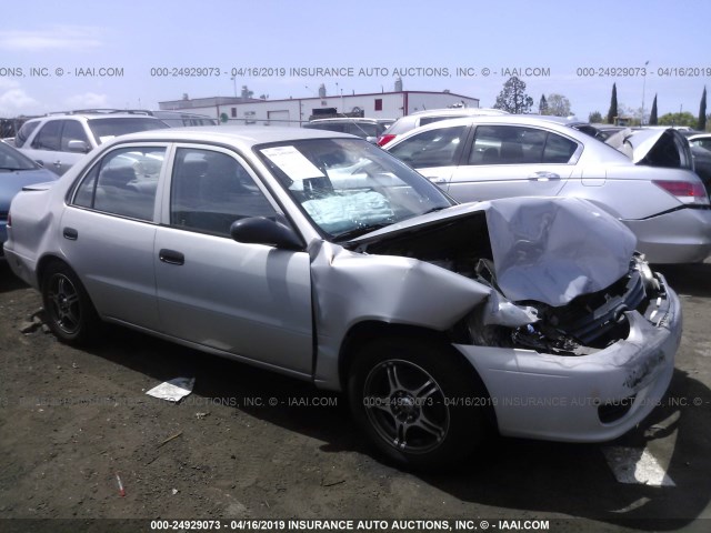 1NXBR12E41Z525274 - 2001 TOYOTA COROLLA CE/LE/S SILVER photo 1