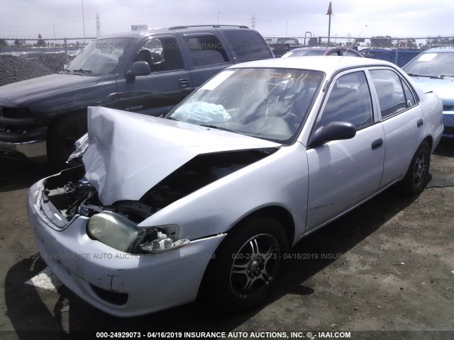 1NXBR12E41Z525274 - 2001 TOYOTA COROLLA CE/LE/S SILVER photo 2