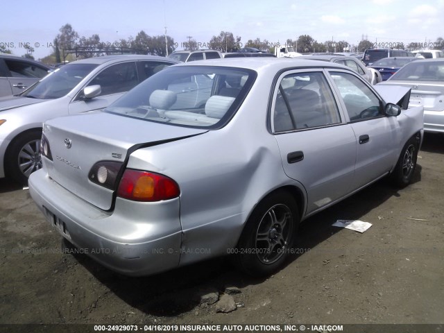 1NXBR12E41Z525274 - 2001 TOYOTA COROLLA CE/LE/S SILVER photo 4